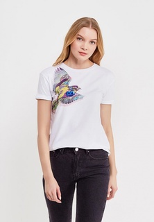 Футболка Lost Ink Petite P BIRD PRINT EMBELLISHED TEE