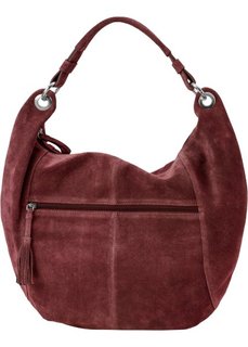 Кожаная сумка-шопер (красно-коричневый) Bonprix