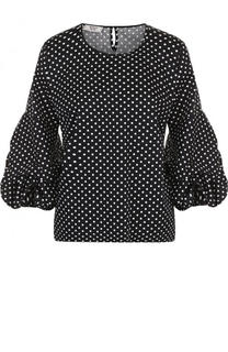 Хлопковый топ в горох с объемными рукавами Weill