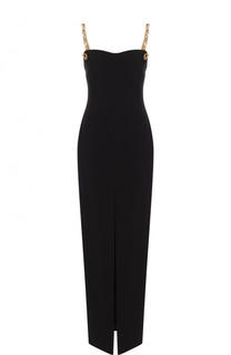 Приталенное платье-макси из вискозы с высоким разрезом Tom Ford