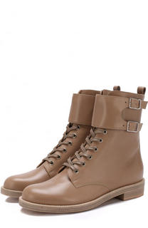 Кожаные ботинки Lagarde на шнуровке Gianvito Rossi