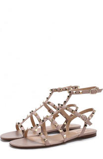Кожаные сандалии Valentino Garavani Rockstud с ремешками Valentino