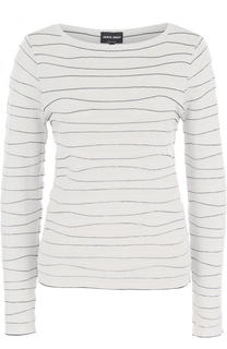 Пуловер из вискозы с вырезом-лодочка Giorgio Armani