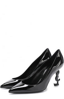 Лаковые туфли Opyum на фигурной шпильке Saint Laurent