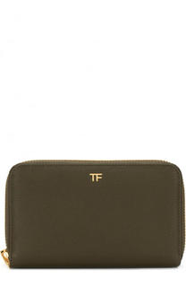 Кожаный кошелек на молнии с футляром Tom Ford