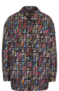 Куртка свободного кроя с логотипами бренда Fendi