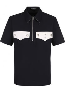 Поло свободного кроя с воротником на молнии CALVIN KLEIN 205W39NYC