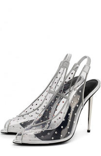 Полупрозрачные босоножки Crystal Slingback на шпильке Tom Ford