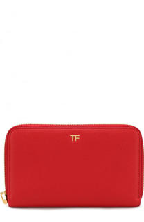 Кожаный кошелек на молнии с футляром Tom Ford