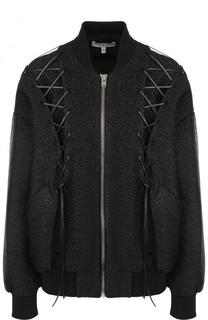 Бомбер со шнуровкой и металлизированной нитью Iro