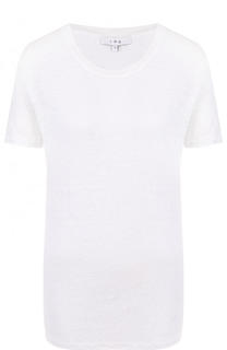 Удлиненная льняная футболка с круглым вырезом Iro