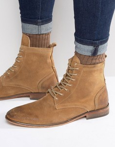Замшевые ботинки на шнуровке H By Hudson Swathmore - Светло-бежевый