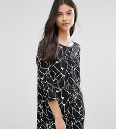 Цельнокройное платье с абстрактным принтом Vero Moda Petite - Черный