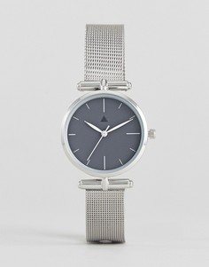 Темно-серые часы ASOS Premium - Серебряный