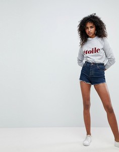 Темные джинсовые шорты ASOS RECYCLED - Синий