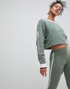 Зеленый двусторонний свитшот Nike Archive - Зеленый