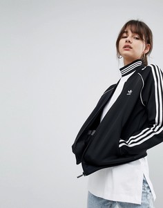 Черная спортивная куртка с тремя полосками adidas Originals adicolor - Черный