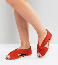 Летние замшевые туфли для широкой стопы ASOS JANEL - Красный