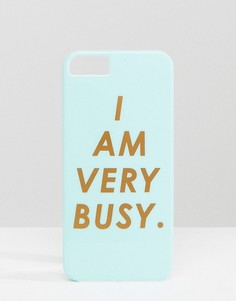 Чехол для IPhone 5 с надписью I Am Very Busy Ban.Do - Синий