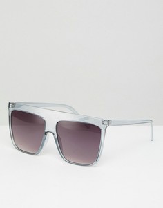 Светло-серые квадратные солнцезащитные очки ASOS - Серый