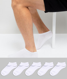 Набор из 5 пар спортивных носков Burton Menswear - Белый