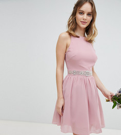 Платье миди с пышной юбкой TFNC Petite - Розовый