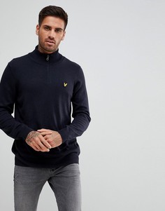 Темно-синий джемпер с молнией 1/4 Lyle & Scott - Темно-синий
