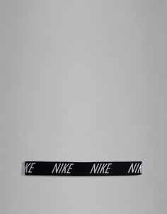 Черная повязка на голову с логотипом Nike - Черный