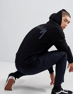 Черный худи с логотипом на спине Stussy - Черный