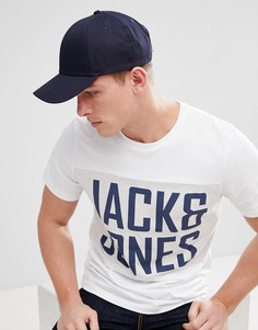 Темно-синяя минималистская бейсболка Jack & Jones - Темно-синий