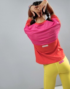Спортивная футболка с сетчатой вставкой ASOS 4505 - Розовый