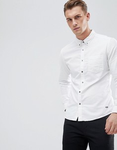 Белая оксфордская рубашка узкого кроя с воротником на пуговицах Esprit - Белый