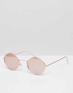 Небольшие круглые солнцезащитные очки New Look - Серебряный
