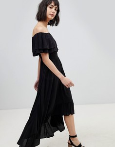 Платье макси с открытыми плечами River Island - Черный