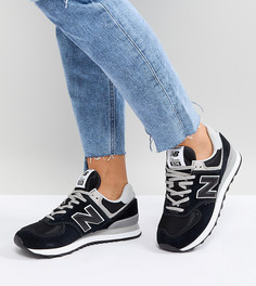 Черные замшевые кроссовки New Balance 574 - Черный