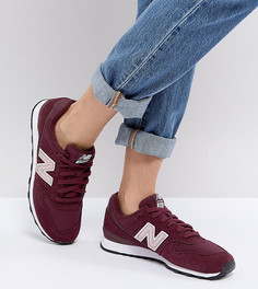 Бордовые кроссовки с отделкой металлик New Balance 996 - Красный