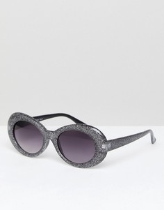 Черные блестящие солнцезащитные очки кошачий глаз AJ Morgan - Черный