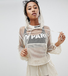 Укороченный худи со шнуровкой Ivy Park - Бежевый