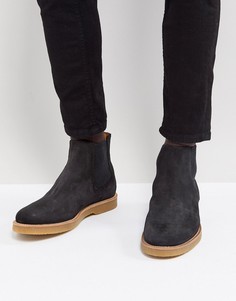 Темно-серые замшевые ботинки челси BOSS - Серый