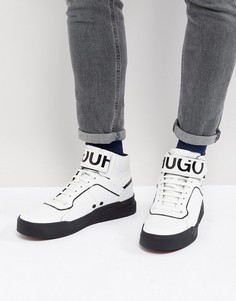 Белые высокие кроссовки с логотипом HUGO - Белый