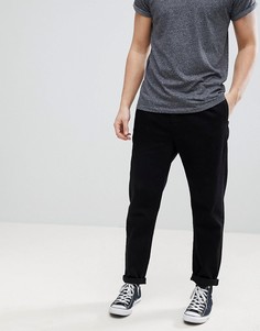 Черные джинсы с двумя складками ASOS - Черный