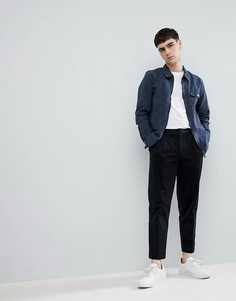 Темно-синяя рубашка навыпуск на молнии Lindbergh - Темно-синий