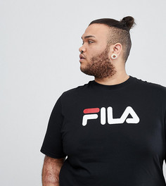 Черная футболка с крупным логотипом Fila Black Line PLUS - Черный
