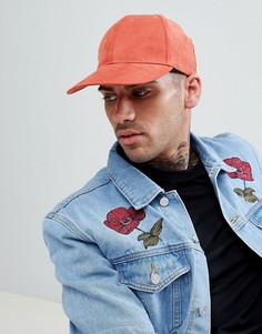Кепка рыжего цвета из искусственной замши New Look - Оранжевый