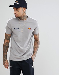 Серая футболка с лентой на рукавах ellesse - Серый