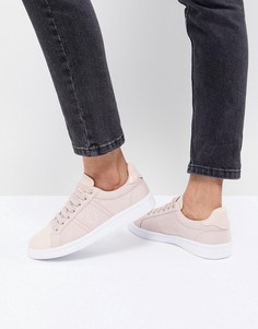 Кроссовки на шнуровке с лакированной отделкой Fred Perry - Розовый