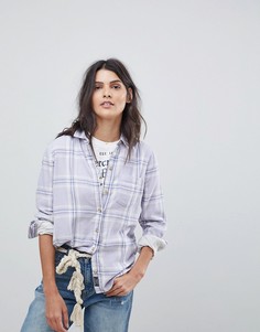 Рубашка в клетку Abercrombie & Fitch - Фиолетовый