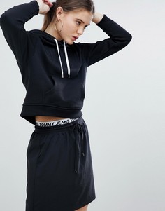 Худи свободного кроя Tommy Jeans - Черный