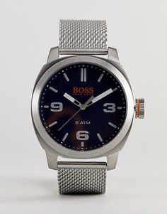 Часы с синим циферблатом BOSS Orange By Hugo Boss Hong Kong - Серебряный