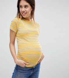 Топ в рубчик с полосками New Look Maternity - Мульти